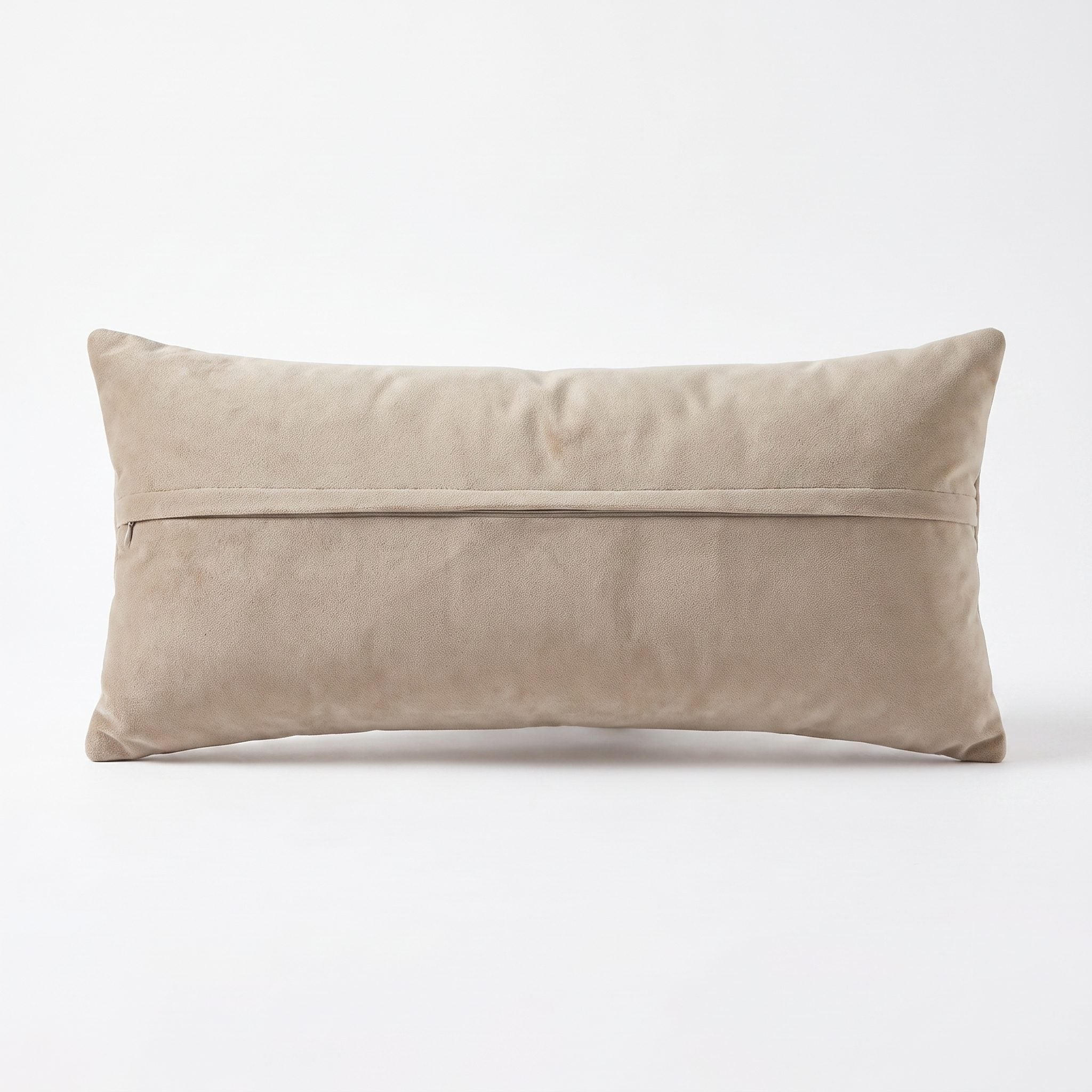 Turkish Rug Bedding Pillow Cover | 16'' x 48'' - back with hidden zipper