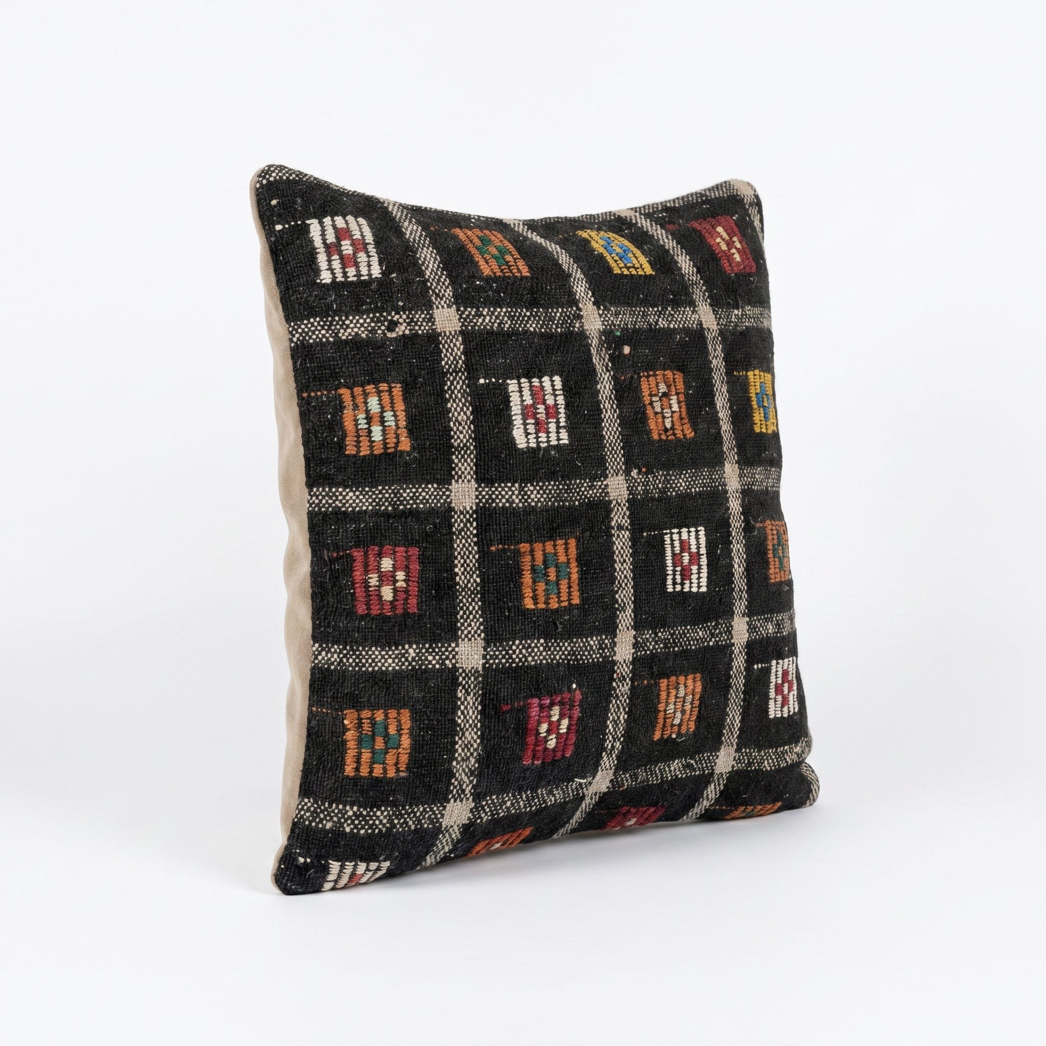 Turkish Rug Pillow Cover | 19'' x 20'' - left angle