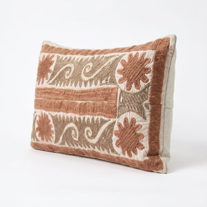Uzbek Suzani Bedding Pillow Cover | 13'' x 27'' - right angle