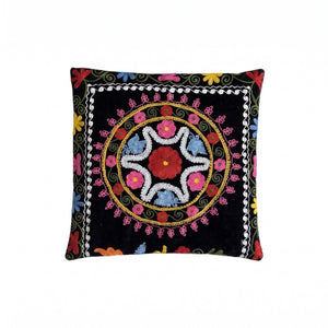 Uzbek Suzani Pillow Cover | 18'' x 18'' - front view