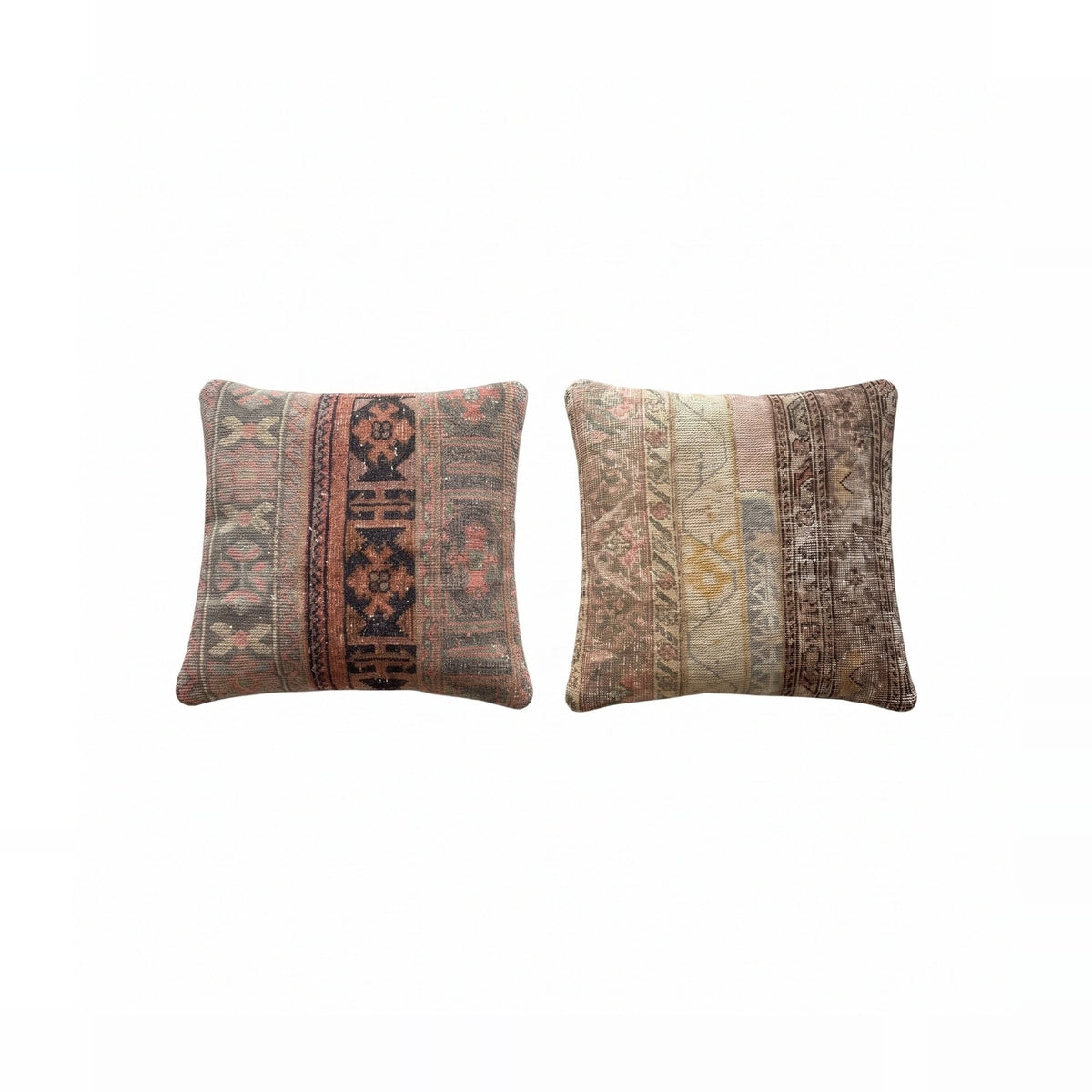 Turkish Rug Pillow Cover Set of 2 | 24'' x 24'' - front view