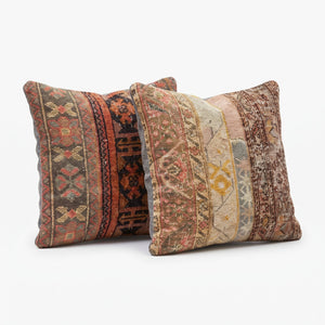 Turkish Rug Pillow Cover Set of 2 | 24'' x 24'' - right angle