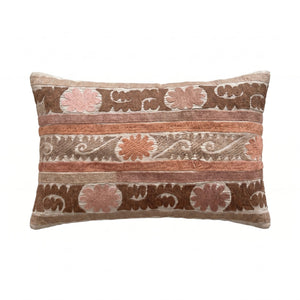 Uzbek Suzani Bedding Pillow Cover | 19'' x 29'' - front view