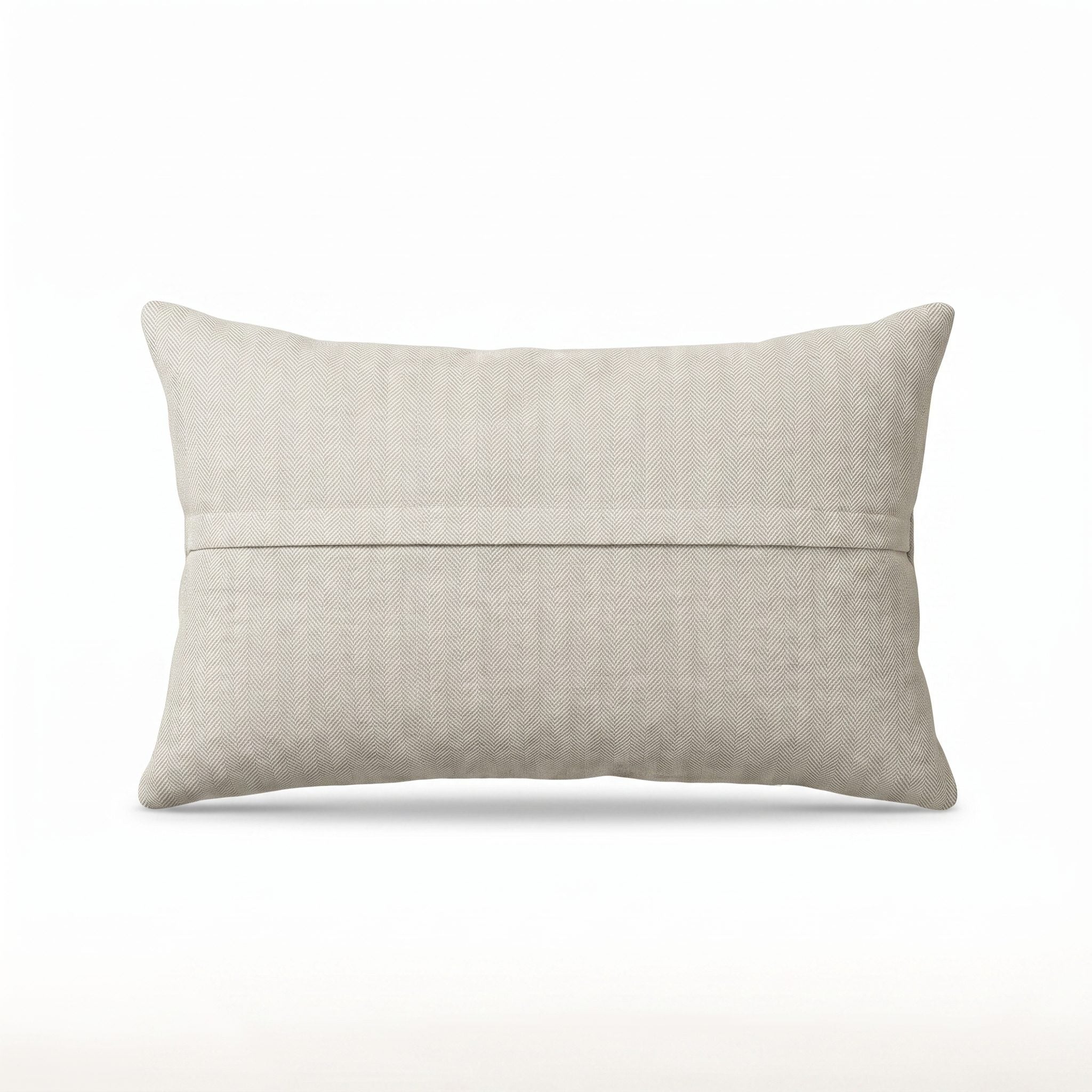 Uzbek Suzani Bedding Pillow Cover | 19'' x 29'' - back with hidden zipper