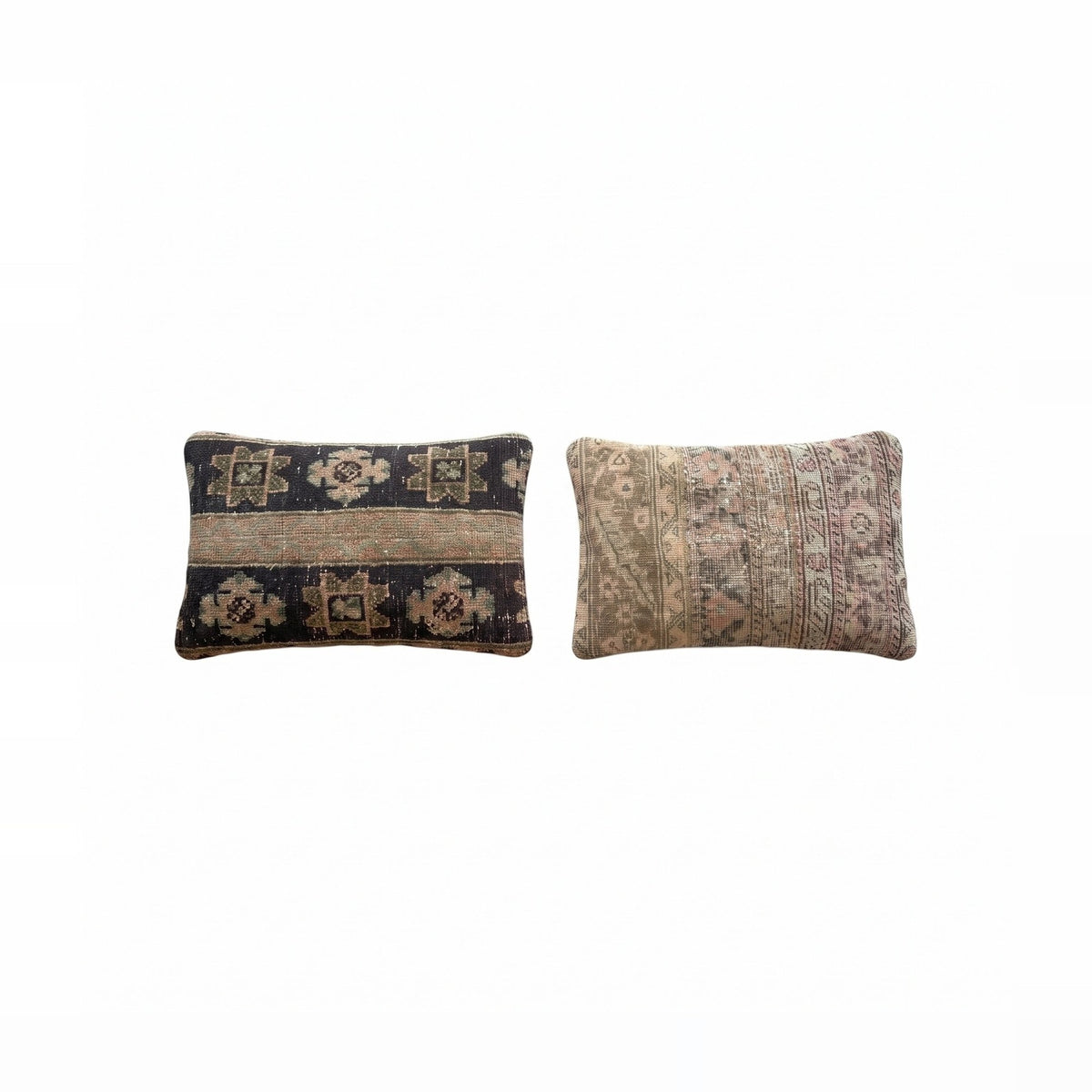Turkish Rug Pillow Cover Set of 2 | 16'' x 24'' - front view