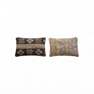 Turkish Rug Pillow Cover Set of 2 | 16'' x 24'' - front view