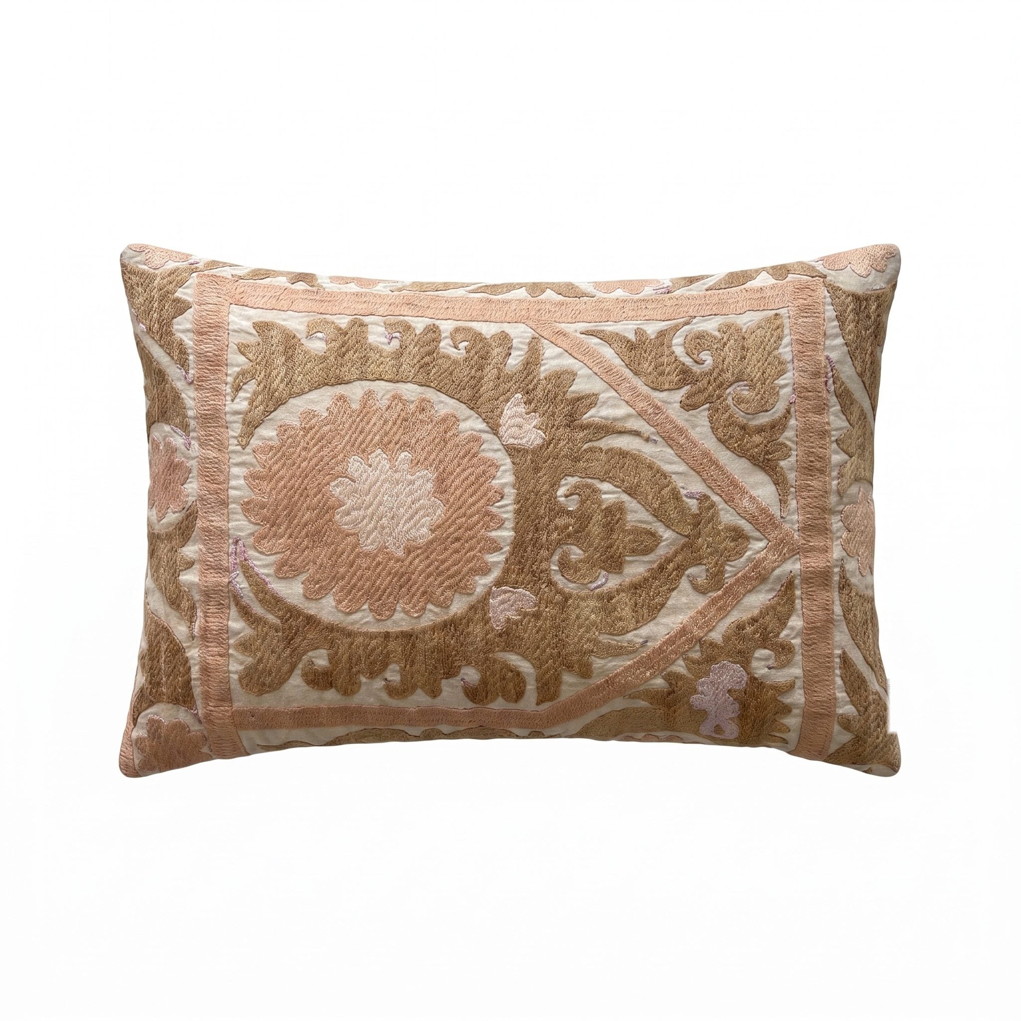 Uzbek Suzani Pillow Cover | 16'' x 24'' - front view