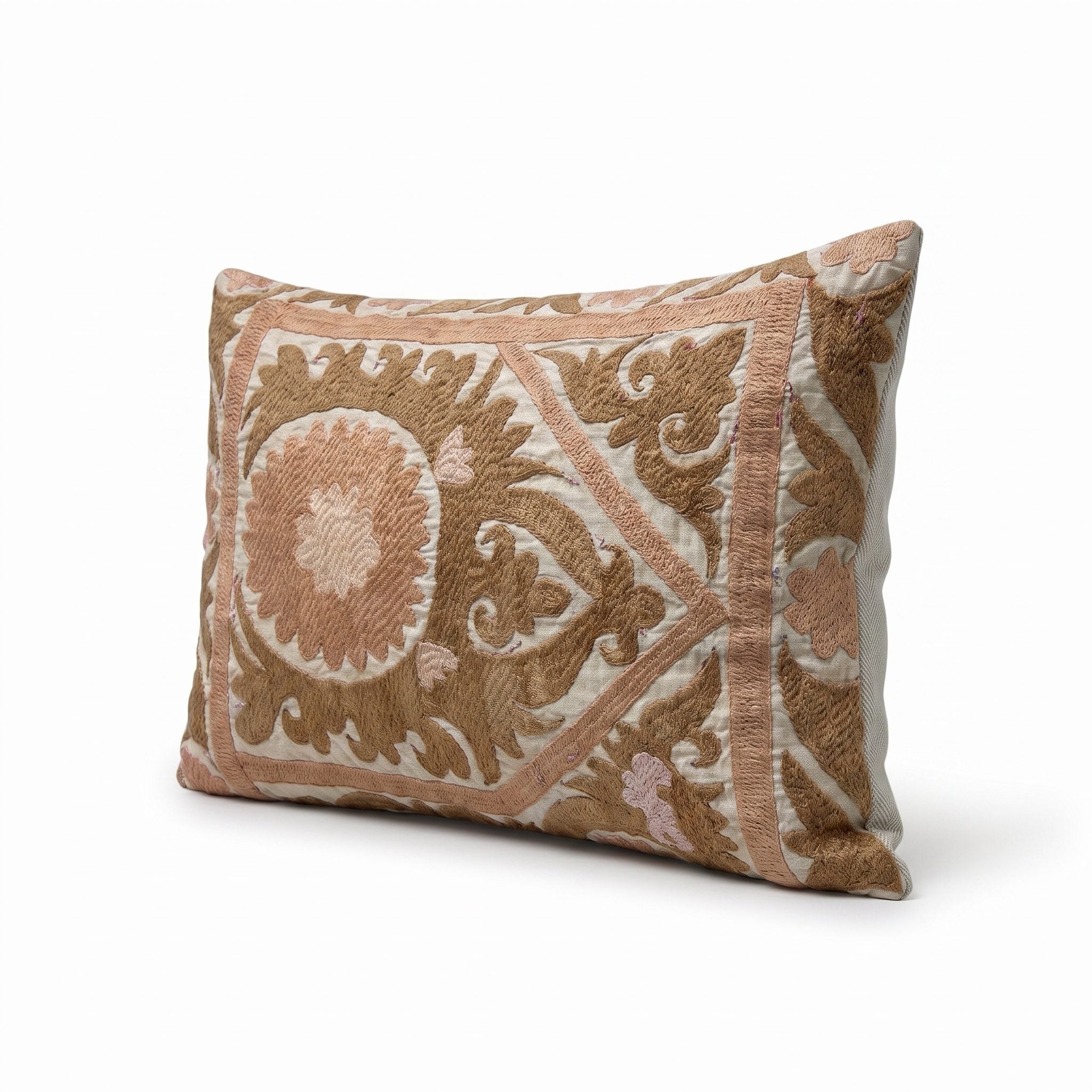 Uzbek Suzani Pillow Cover | 16'' x 24'' - right angle
