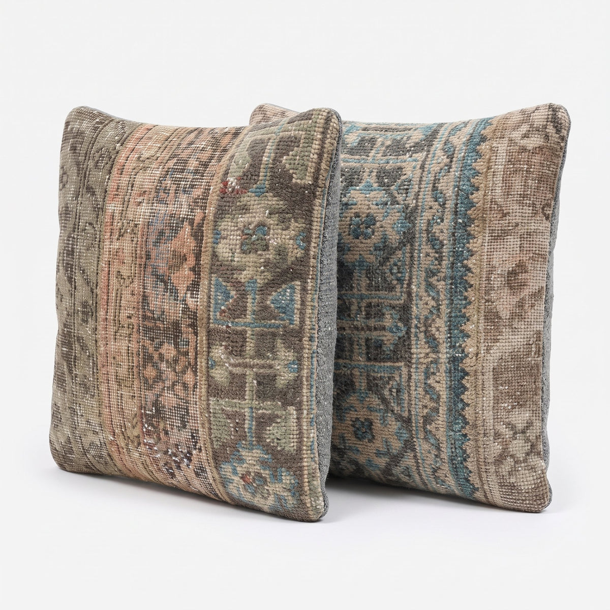 Turkish Rug Pillow Cover Set of 2 | 20'' x 20'' - left angle