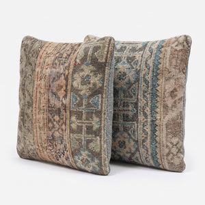 Turkish Rug Pillow Cover Set of 2 | 20'' x 20'' - left angle