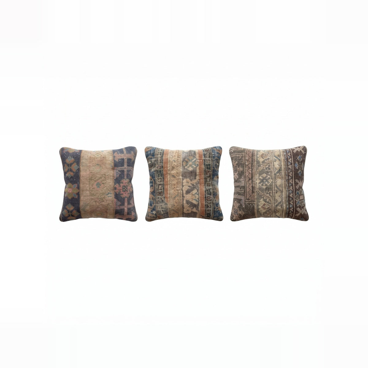 Turkish Rug Pillow Cover Set of 3 | 20'' x 20'' - front view