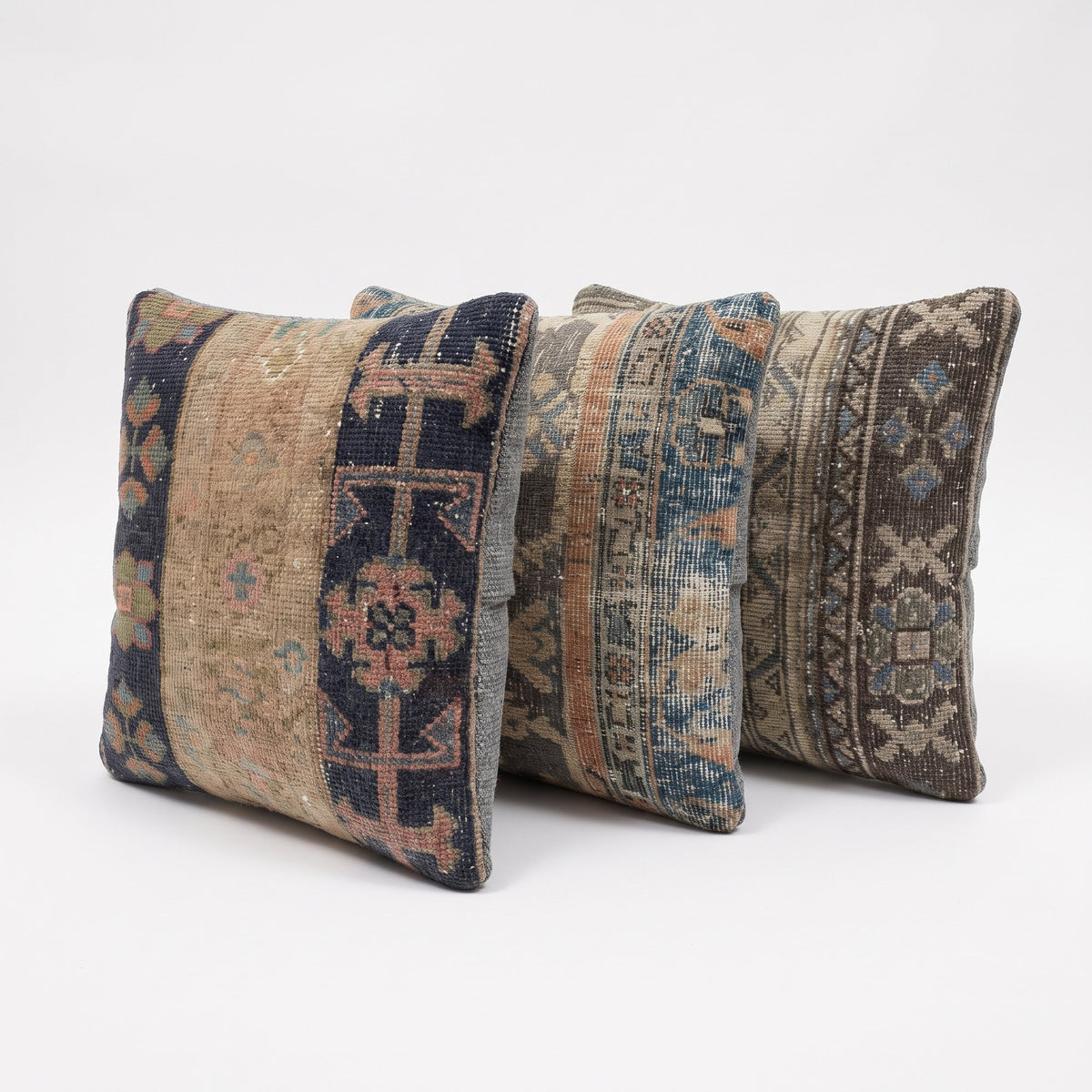 Turkish Rug Pillow Cover Set of 3 | 20'' x 20'' - left angle