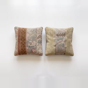 Turkish Rug Pillow Cover Set of 2 | 20'' x 20'' - front view