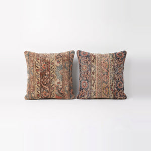 Turkish Rug Pillow Cover Set of 2 | 22'' x 22'' - front view