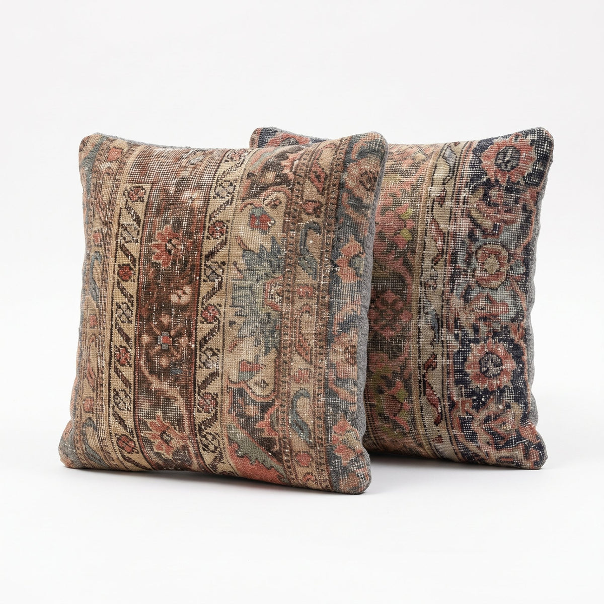 Turkish Rug Pillow Cover Set of 2 | 22'' x 22'' - left angle