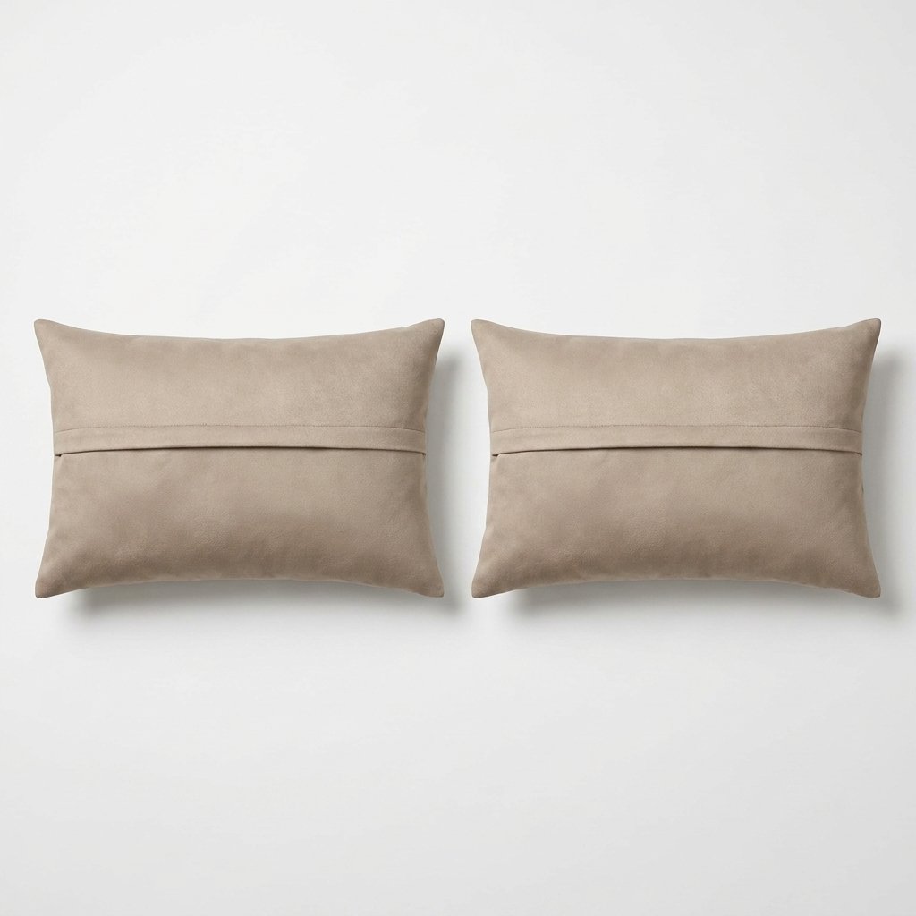 Turkish Rug Pillow Cover Set of 2 | 16'' x 24'' - back with hidden zipper
