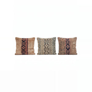 Turkish Rug Pillow Cover Set of 3 | 24'' x 24'' - front view