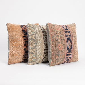 Turkish Rug Pillow Cover Set of 3 | 24'' x 24'' - right angle
