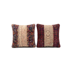 Turkish Rug Pillow Cover Set of 2 | 24'' x 24'' - front view