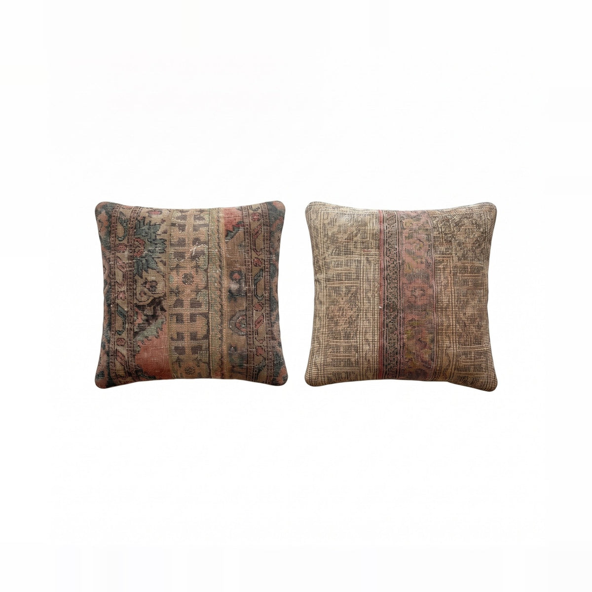 Turkish Rug Pillow Cover Set of 2 | 24'' x 24'' - front view