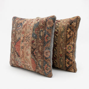 Turkish Rug Pillow Cover Set of 2 | 24'' x 24'' - left angle