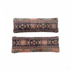 Turkish Rug Bedding Pillow Cover Set of 2 | 12'' x 35'' - front view