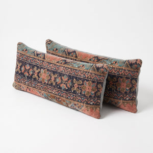 Turkish Rug Bedding Pillow Cover Set of 2 | 12'' x 35'' - left angle