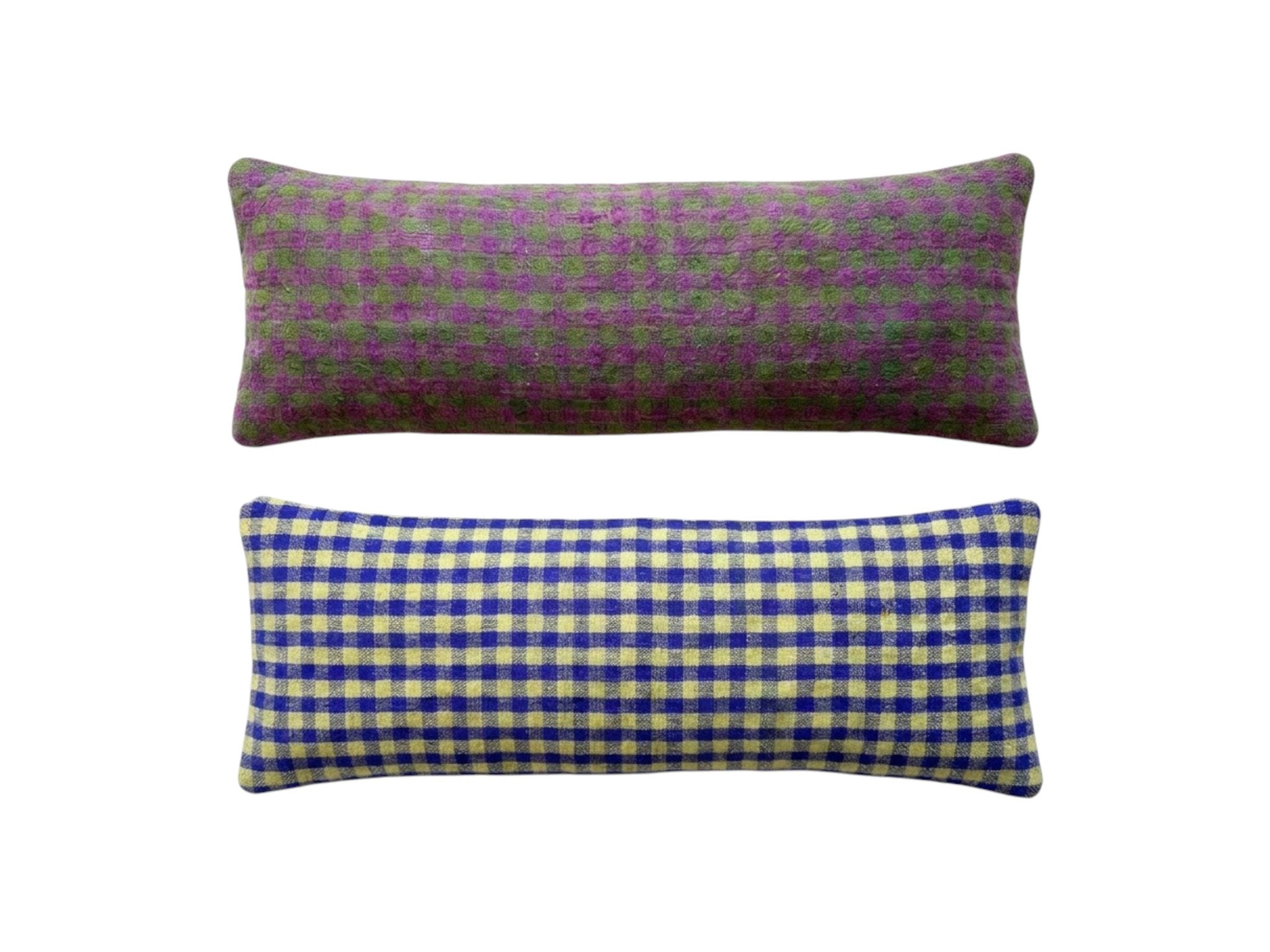 Turkish Kilim Bedding Pillow Cover Set of 2 | 16'' x 48'' - front view
