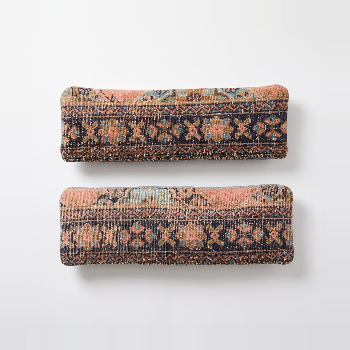 Turkish Rug Bedding Pillow Cover Set of 2 | 11'' x 35'' & 12'' x 36'' - front view