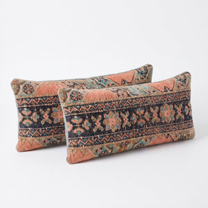 Turkish Rug Bedding Pillow Cover Set of 2 | 11'' x 35'' & 12'' x 36'' - right angle