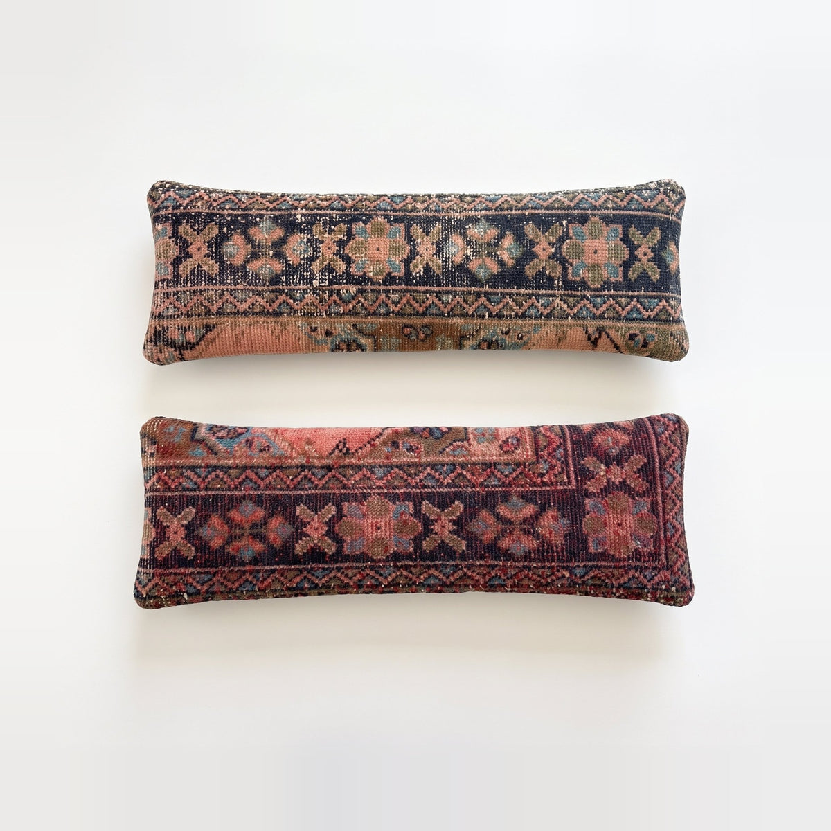 Turkish Rug Bedding Pillow Cover Set of 2 | 12'' x 35'' - front view