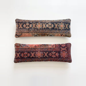Turkish Rug Bedding Pillow Cover Set of 2 | 12'' x 35'' - front view