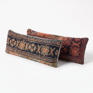 Turkish Rug Bedding Pillow Cover Set of 2 | 12'' x 35'' - left angle