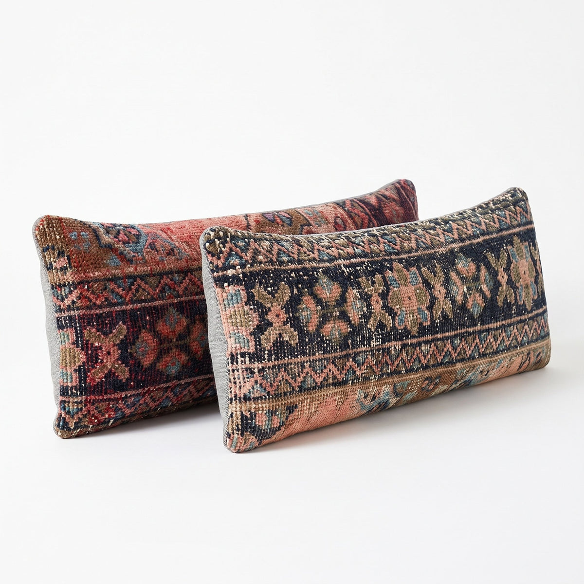 Turkish Rug Bedding Pillow Cover Set of 2 | 12'' x 35'' - right angle