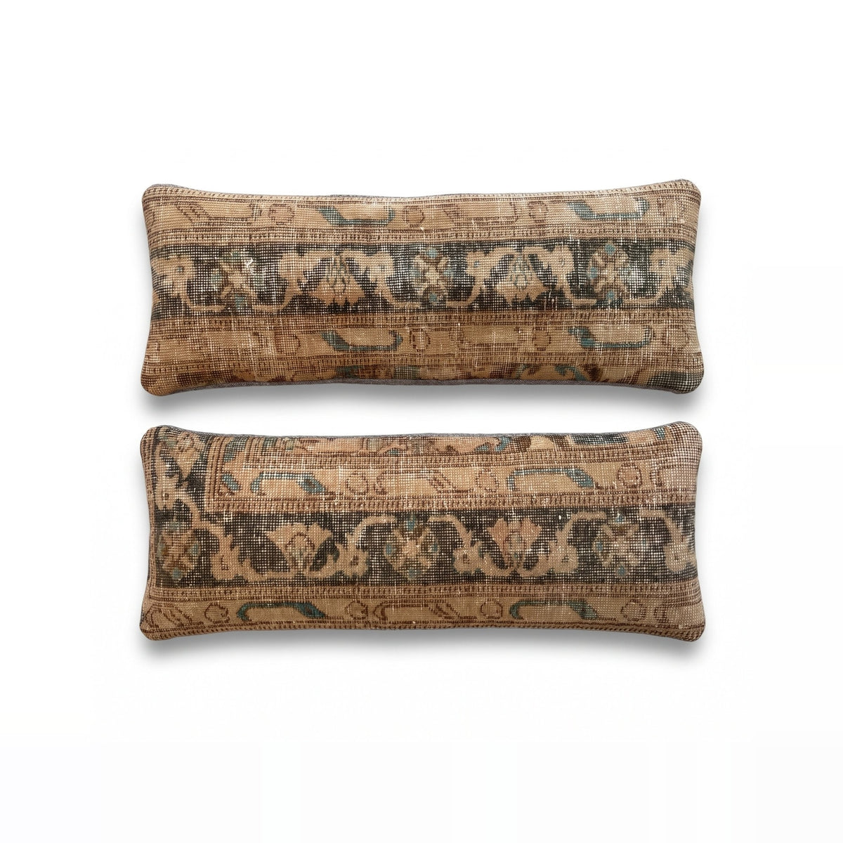 Turkish Rug Bedding Pillow Cover Set of 2 | 12'' x 35'' - front view