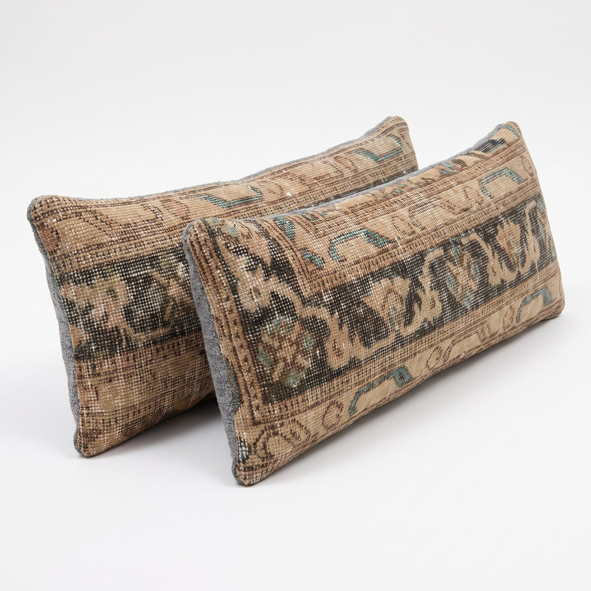 Turkish Rug Bedding Pillow Cover Set of 2 | 12'' x 35'' - right angle