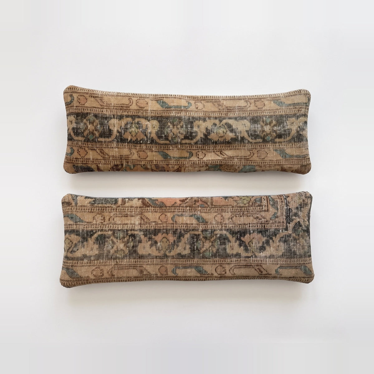 Turkish Rug Bedding Pillow Cover Set of 2 | 12'' x 36'' & 12'' x 35'' - front view