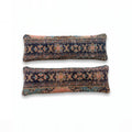 Turkish Rug Bedding Pillow Cover Set of 2 | 10'' x 36'' - front view