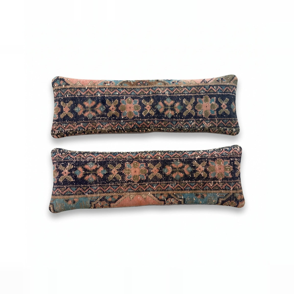 Turkish Rug Bedding Pillow Cover Set of 2 | 10'' x 36'' - front view