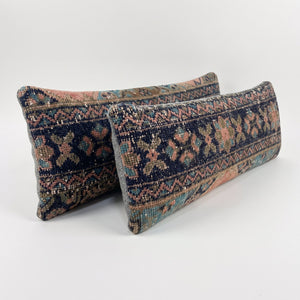 Turkish Rug Bedding Pillow Cover Set of 2 | 10'' x 36'' - right angle