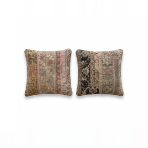 Turkish Rug Pillow Cover Set of 2 | 20'' x 20'' - front view
