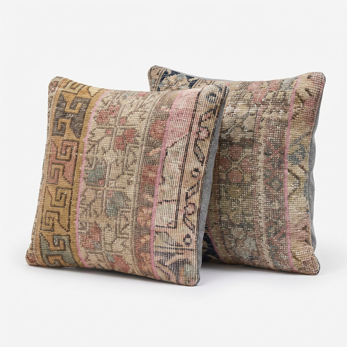 Turkish Rug Pillow Cover Set of 2 | 20'' x 20'' - left angle
