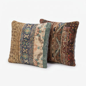 Turkish Rug Pillow Cover Set of 2 | 24'' x 24'' - left angle