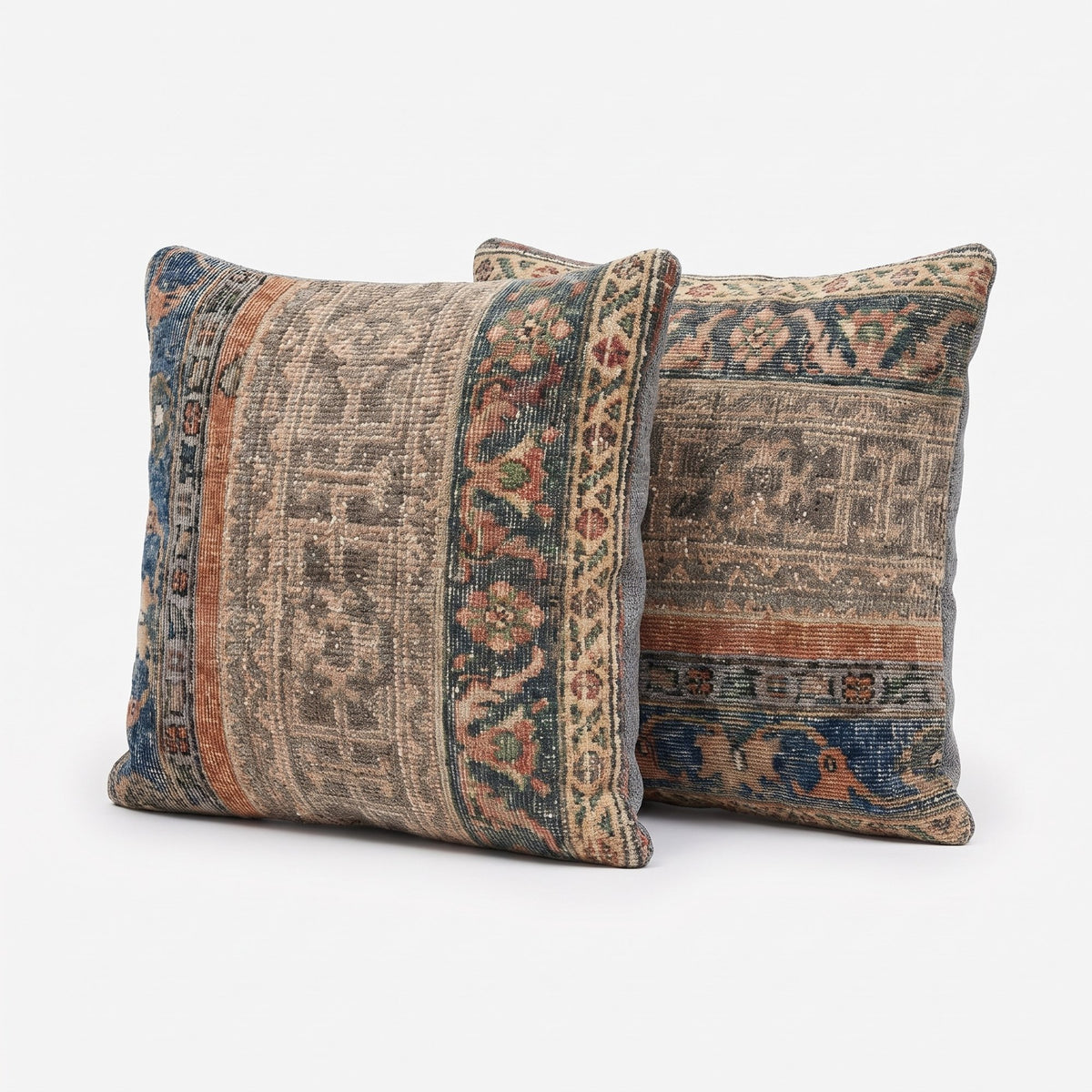 Turkish Rug Pillow Cover Set of 2 | 24'' x 24'' - left angle