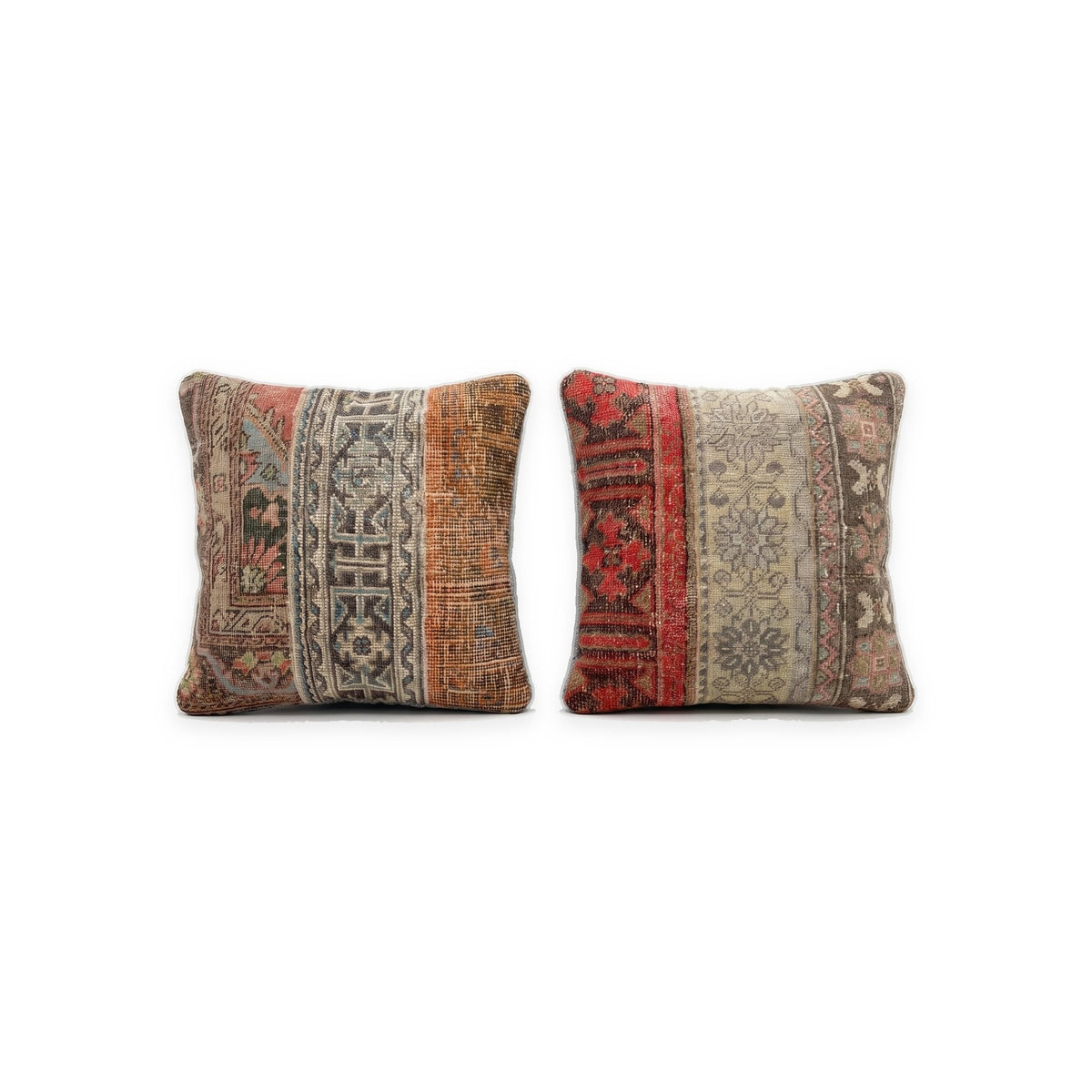 Turkish Rug Pillow Cover Set of 2 | 24'' x 24'' - front view