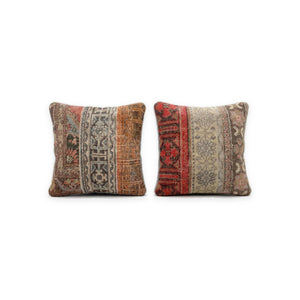 Turkish Rug Pillow Cover Set of 2 | 24'' x 24'' - front view