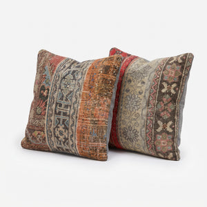 Turkish Rug Pillow Cover Set of 2 | 24'' x 24'' - left angle