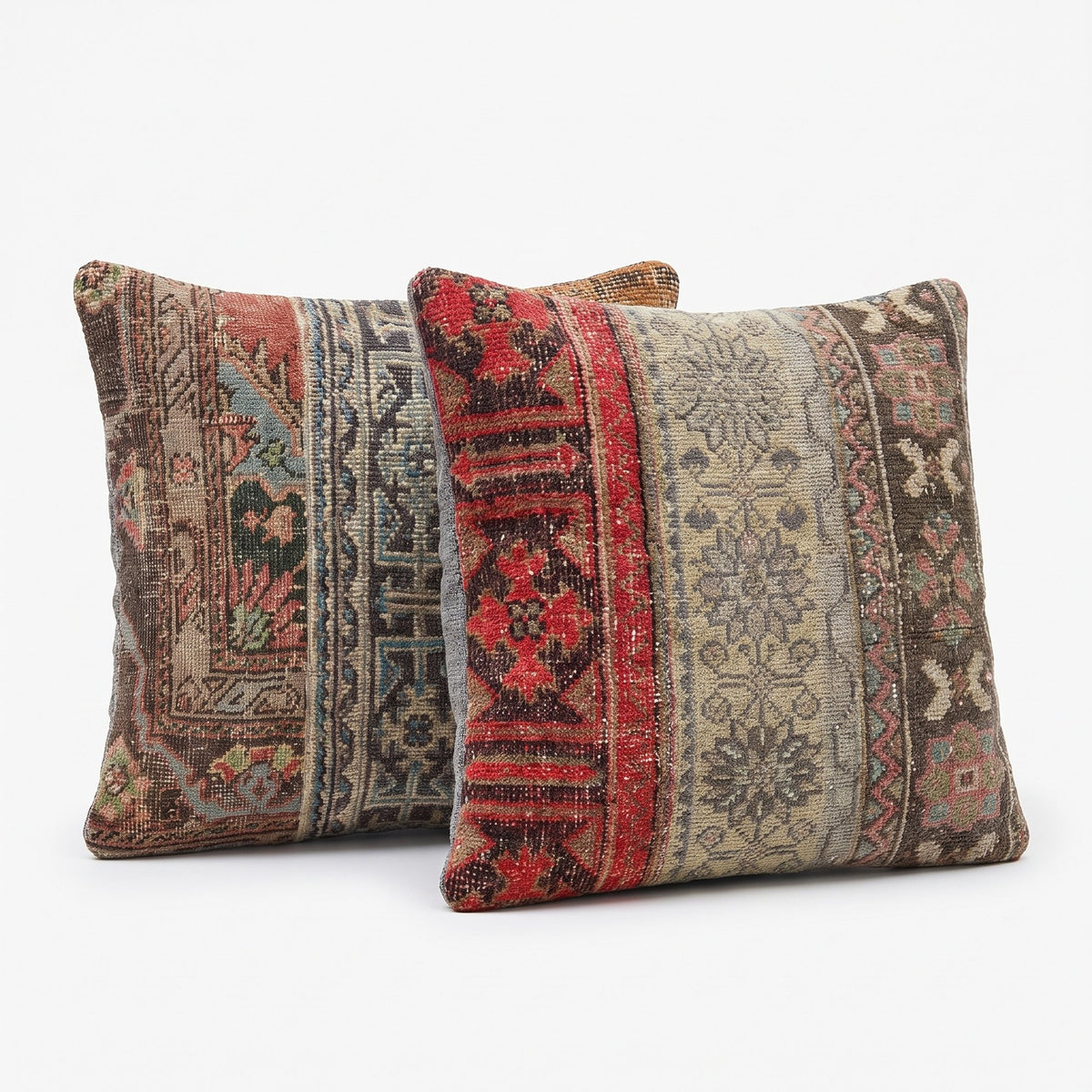 Turkish Rug Pillow Cover Set of 2 | 24'' x 24'' - right angle