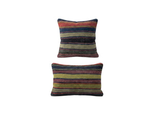 Turkish Kilim Pillow Cover Set of 2 | 16'' x 20'' & 16'' x 24'' - front view