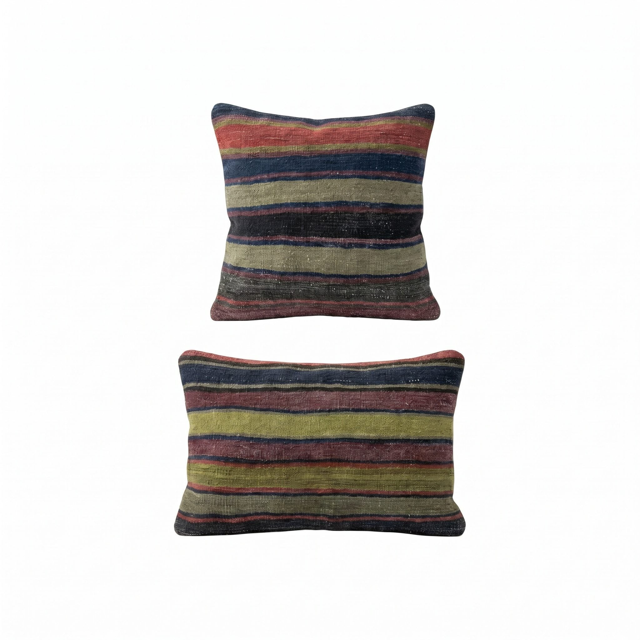 Turkish Kilim Pillow Cover Set of 2 | 16'' x 20'' & 16'' x 24'' - left angle